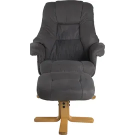 Duo Collection TV-Sessel »Bordeaux« mit Hocker und Relaxfunktion, 360 Grad drehbar grau