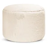 mokebo Pouf Kunstfell 50 x 30 x 50 cm Beige
