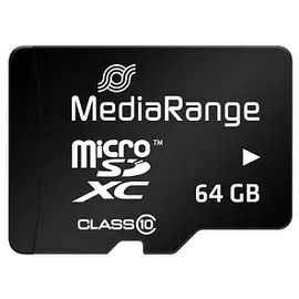 MediaRange microSDXC 64GB Class 10 + SD-Adapter