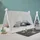 Homestyle4u Kinderbett TIPI 90 x 200 cm Kiefer massiv weiß