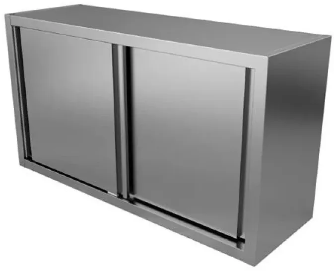 Wandhängeschrank Edelstahl 1800x400x1000 mm mit Schiebetüren