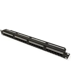 VALUE Kat.6A (Class EA) 19-Patchpanel, 24 P, ungeschirmt, schwarz"