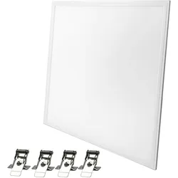 62x62 cm LED Panel Einbauleuchte Slimleuchte Panelleuchte Rasterdeckenleuchte inkl. 4x Montageklammern Warmweiß