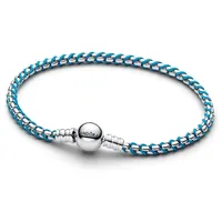 Pandora Schlangen-Gliederarmband Blau aus Sterling Silber 593816C01-17 Größe 17 cm