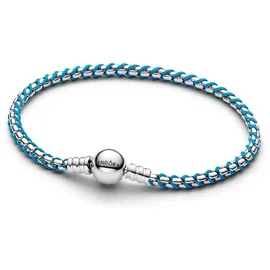 Pandora Schlangen-Gliederarmband Blau aus Sterling Silber 593816C01-17 Größe 17 cm