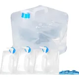 Trintion Faltbar Wasserkanister 10L Wasserbehälter mit Hahn und Tragegriff Trinkwasser Behälter, Wassertank für Wandern Camping Picknick Wohnwagen (10L)