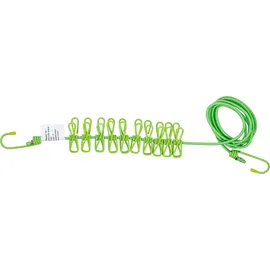 BGS Wäscheleine flexibel 1,9 - 2,4 m mit 10 Clips