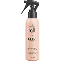 Schwarzkopf Taft x Gliss Hitzeschutz-Spray Lovely Long (150 ml), Multitasking-Spray bietet Hitzeschutz bis zu 230°, Schutz vor Spliss und langanhaltende definierte Styles