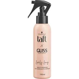 Schwarzkopf Taft x Gliss Hitzeschutz-Spray Lovely Long (150 ml), Multitasking-Spray bietet Hitzeschutz bis zu 230°, Schutz vor Spliss und langanhaltende definierte Styles