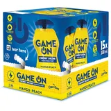 Game On Mango & Pfirsich von Capri-Sun - Koffeinhaltiges Erfrischungsgetränk mit Taurin, Magnesium & Vitaminen, Ohne künstliche Zusätze, (15 x 330ml)