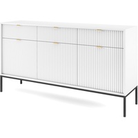 Selsey Vellore Sideboard Kommode 3-türig mit 3 Schubladen, Weiß