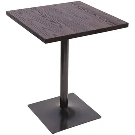 chefgastro Bistrotisch 60 x 60 x 76 cm Dunkelbraun