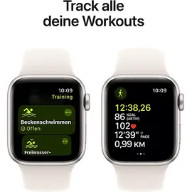 Apple Watch SE GPS + Cellular 40 mm Aluminiumgehäuse Polarstern, Sportarmband Polarstern S/M