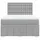 vidaXL Boxspringbett mit Matratze Hellgrau 140x200 cm Stoff