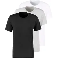 bruno banani T-Shirt mit Rundhals-Ausschnitt Gr. L, schwarz, grau-meliert, weiß, , 40305157-L