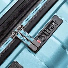 bergpfeil Travel Cabin Trolley S 4-Rollen 55 cm / 44 l blau/hellblau