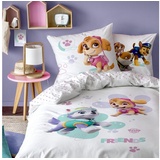 CTI Paw Patrol Bettwäsche 2-teilig für Mädchen Skye & Everest – für Kinder – 1 Kissenbezug 80 x 80 cm + 1 Bettbezug 135 x 200 cm – 100% Baumwolle