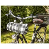 Picknickdecke Camping Picknick-Decke 120x135cm mit Clips zur Befestigung am Fahrrad, Out of the Blue, Picknickdecke für Fahrräder grau