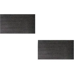 EXKLUSIV HEIMTEXTIL Platz Set Tischdeckchen 30x45 cm grau meliert 2 Stück