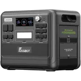 Fossibot Stromerzeuger F2400 2400 W Leistung, 2048 Wh LiFePO4-Akku, Tragbares Kraftwerk, 4,60 in kW, 3xAC RV Auto USB Typ-C QC3.0 PD DC5521 Reine Sinuswelle Vollsteckdosen schwarz