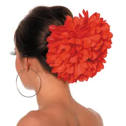 Rote Blumen Büschel Kopfschmuck Haarklammer - OS
