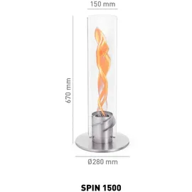 höfats SPIN 1500 Tischfeuer silber