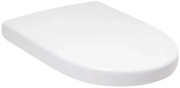 Subway toilet seat with quick release and soft close, white