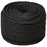 vidaXL Arbeitsseil Schwarz 12 mm 50 m Polypropylen