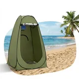 CLIPOP Pop up Zelt, Duschzelt mit Tragetasche, Tragbares Toilettenzelt für Outdoor, Camping, 120x120x190 cm, Grün - Grün