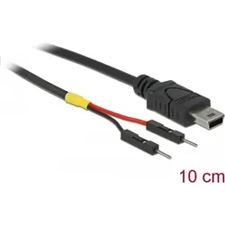 Delock USB Stromkabel Mini-B auf 2 x Pfostenstecker einzeln Strom 10 cm (0.10 m), Stromkabel