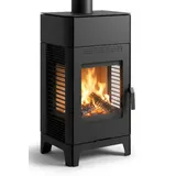ECOfoxx Kaminofen Premium-Kaminofen Modell 1W60 - Dreischeiben, 6.0 kW schwarz