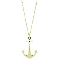 HAFENKLUNKER - GLAMOUR COLLECTION HALSKETTE - Anker mit Zirkonia / gold
