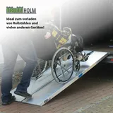 Trutzholm Rollstuhlrampe klappbar 213 cm 272 kg Alu grau geriffelt Auffahrrampe Rollator Tragegriff