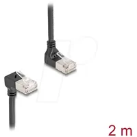 DeLock RJ45 Netzwerkkabel Cat.6A S/FTP Slim 90° oben /