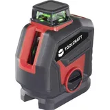 TOOLCRAFT Kreuz und Punktlinienlaser grüner Laser, inkl. 360° Laser, selbstnivellierend Reichweite (max.): 30m