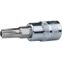 KS Tools 1/4" CHROMEplus Bit-Stecknuss TX mit Stirnlochbohrung,TB27