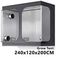 Growbox 240x120x200cm Growzelt Pflanzenzelt Anbauzelt Gewächshaus Grow Tent