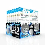 Hearing360 Hörgerätebatterien 675 Blau – 120 Premium-Batterien mit extra langer Lebensdauer (15 Blister à 8 Stück)