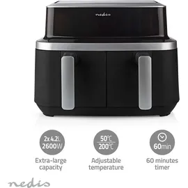 Nedis KAAF320 Heißluftfritteuse 4,2 l schwarz