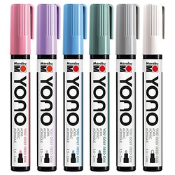 Marabu YONO Acrylmarker pastell, 6 Stifte