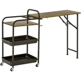 Homcom Küchenwagen Braun, Kunststoff, 36.5x82x118 cm