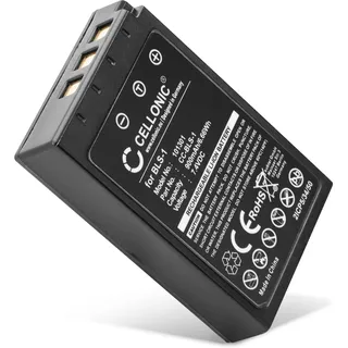 CELLONIC, Akku für Kamera, kompatibel mit Olympus Pen E-PL1, E-PL7, BLS-1, E-450, E-420 (7.4V, 900mAh)