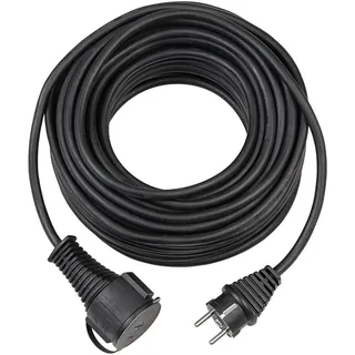 Brennenstuhl Gummi-Verlängerungskabel IP44 5 m schwarz H05RR-F 3G1,5