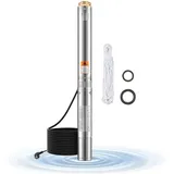 Vevor Tiefbrunnenpumpe 750 W 100 l/min 75 m mit 20 m Kabel