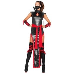 Leg Avenue Kostüm Sexy Samurai, Verführerisches Outfit für die sexy Assassine schwarz L