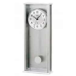 AMS -Wanduhr Silber Funkuhrwerk 51cm- 5280