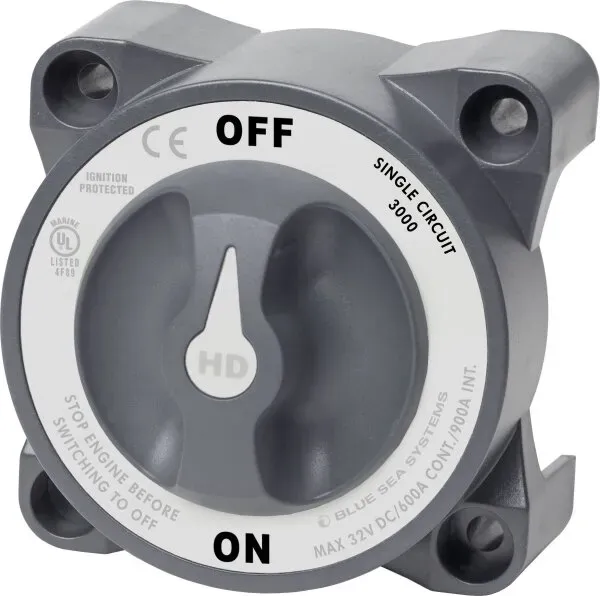 Blue Sea BS 3000 HD 2-Positionen ON/OFF Batteriehauptschalter - 0% MwST. (Angebot gemäß §12 USt Gesetz.)