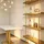 360Home Esszimmertisch 120 x 75 x 60 cm weiß/gold