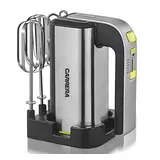 CARRERA Handmixer [mit Aufbewahrungsstation] Handrührgerät - 300 W - Rührgerät - Handmixer Edelstahl - Mixer - Handrührer silber