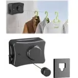 Sonhomay Ausziehbarer Wäscheständer Für Drinnen Und Draußen – Wandmontage – 5 Meter – Edelstahl – Robust – Geeignet Für Balkone, Badezimmer Und Außenbereich – Crezuo